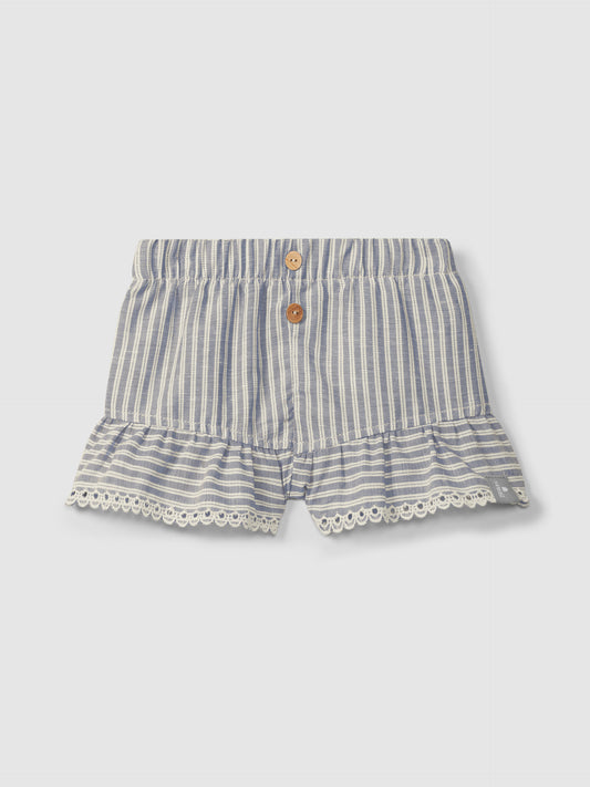 Snug gestreifte Shorts mit Rüschen