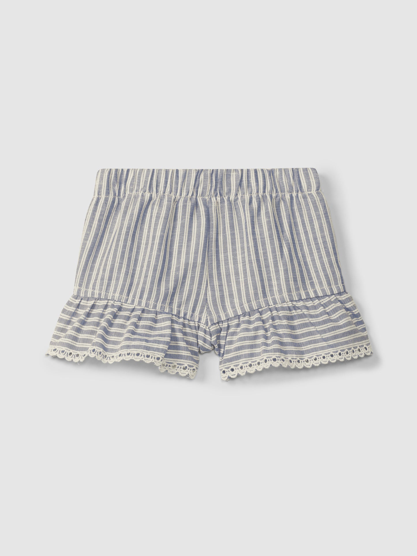 Snug gestreifte Shorts mit Rüschen