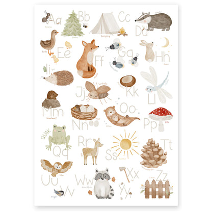 Hej Hanni Poster "Alphabet Wald ABC"