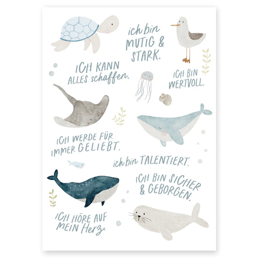 Hej Hanni Poster "Affirmationen Meer"