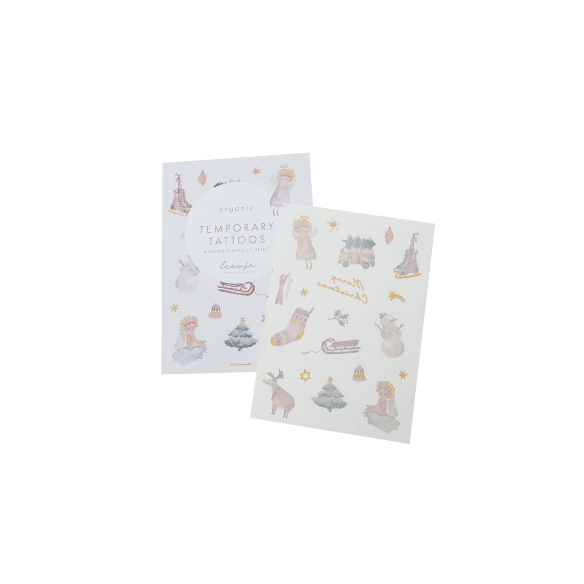 Leevje Tattoos Christmas mit Goldfolie