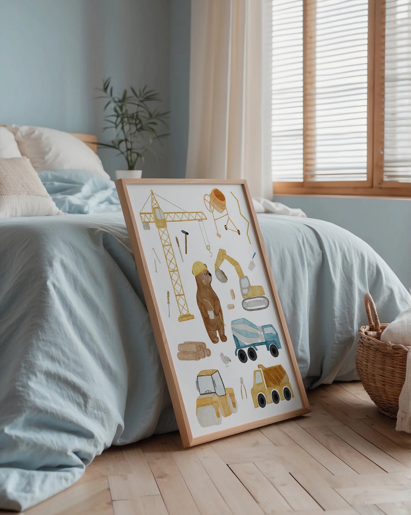 Hej Hanni Poster "Bär Baustelle"