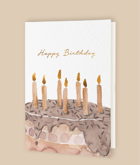 Leevje Klappkarte- "Happy Birthday" Geburtstagstorte