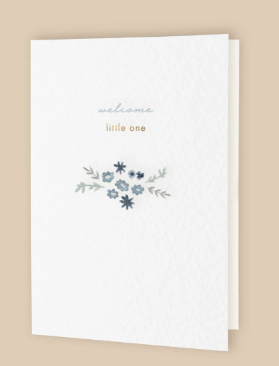 Leevje Klappkarte Blumen "Welcome little one"
