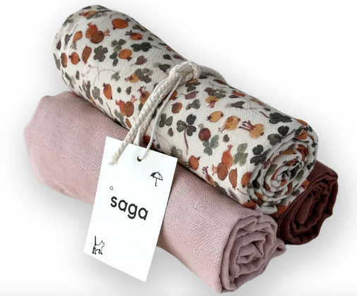 Saga Copenhagen Musselintuch 3-er Set Vidar