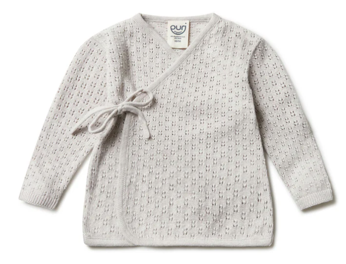 Puri Organic Kimono aus Ajourstrick