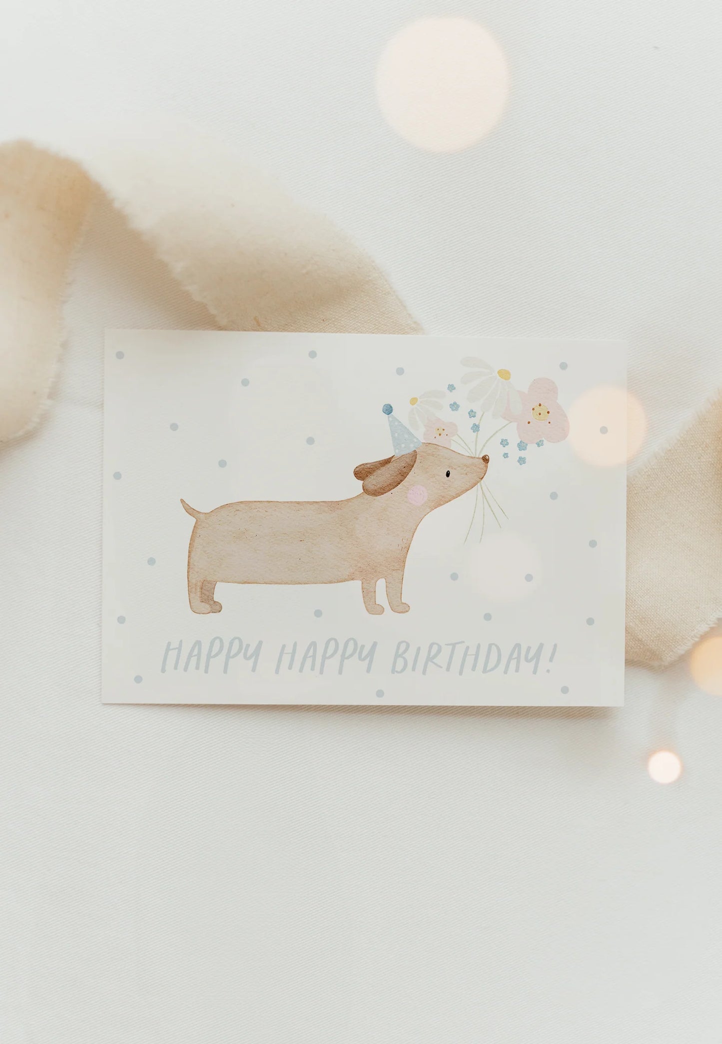 Hej Hanni Postkarte „Geburtstag Dackel"