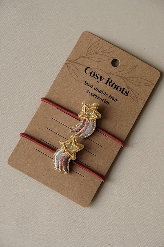Cosy Roots Haargummis "Christmas Star" 2-er Set