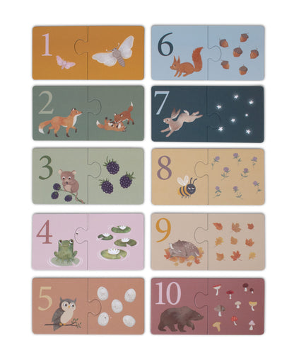 Filibabba Zähl Puzzle Nordische Tierwelt