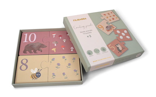 Filibabba Zähl Puzzle Nordische Tierwelt
