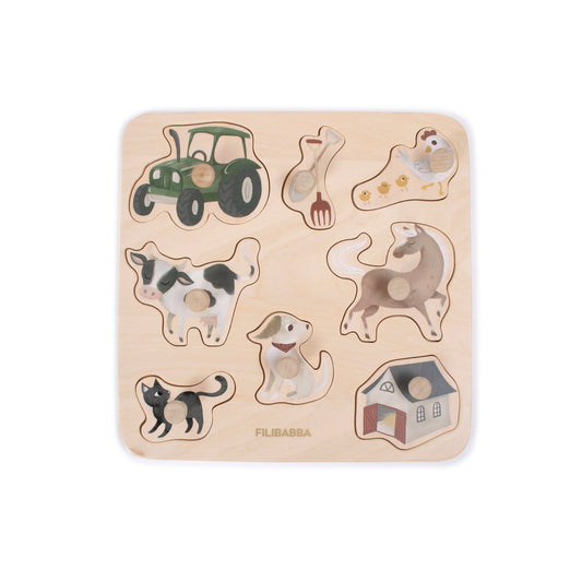 Filibabba Holzpuzzle Bauernhof