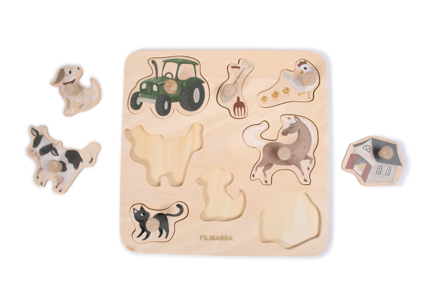 Filibabba Holzpuzzle Bauernhof