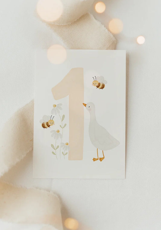 Hej Hanni Postkarte "Geburtstag Gans- 1"