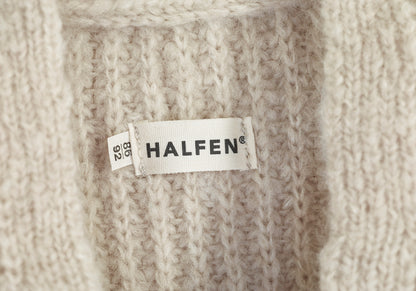 Halfen Grobstrick-Weste mit Bändchen