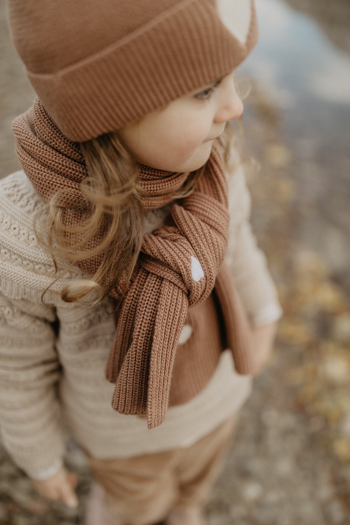 Leevje Strickpullover mit Kragen „Dusty Rose“