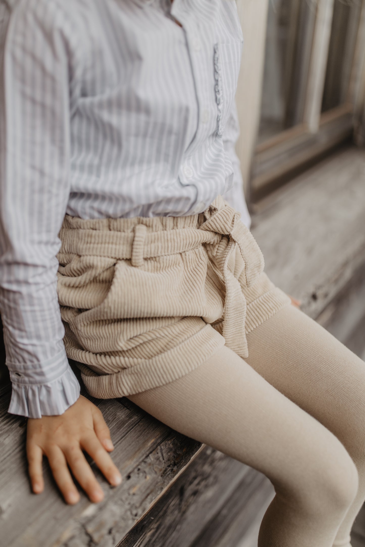 Leevje Cordshorts „Dusty Rose“