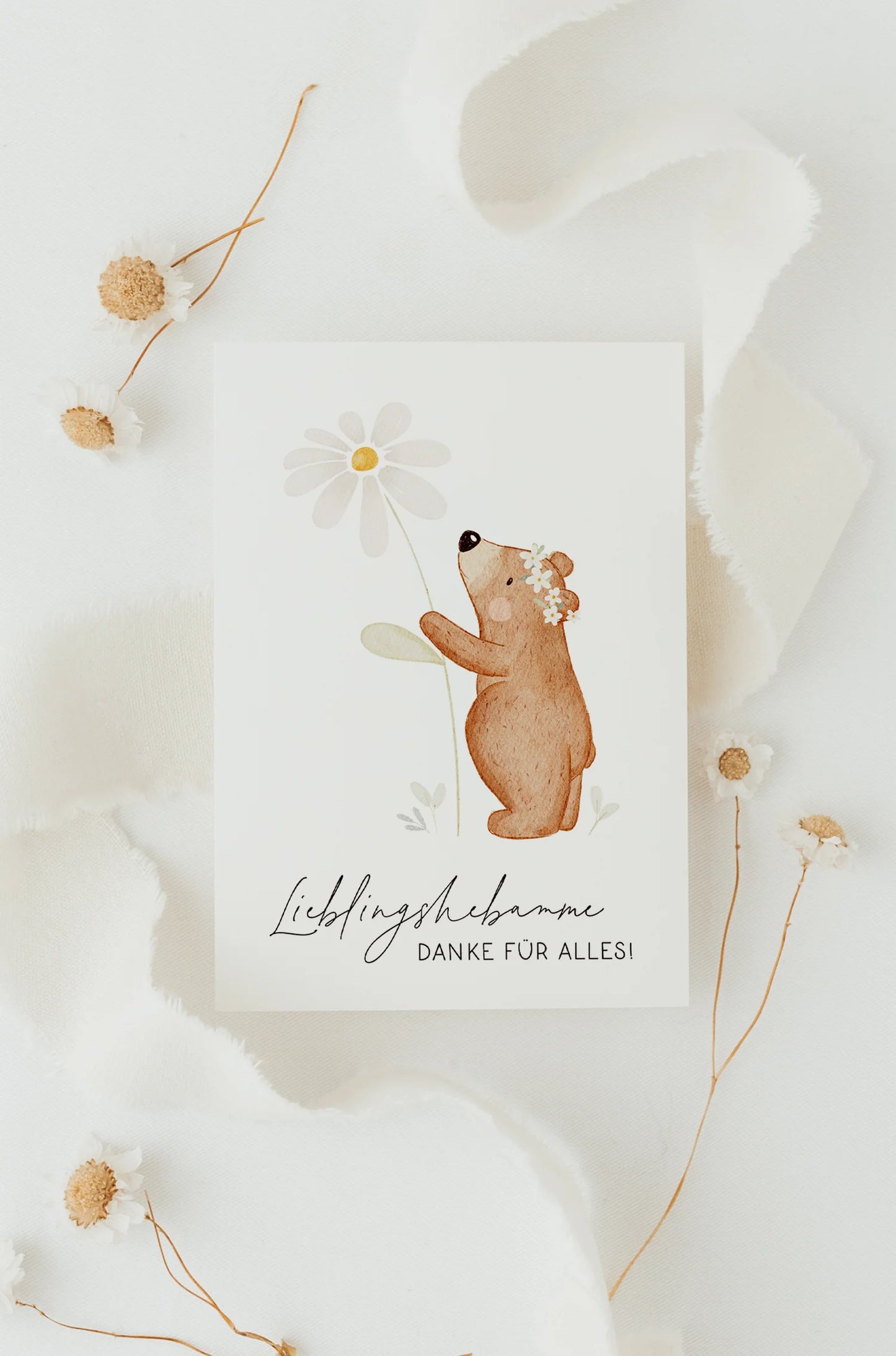 Hej Hanni Postkarte „Lieblingshebamme"