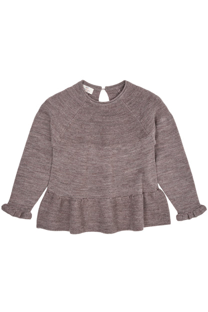 Copenhagen Colors Merino Strickbluse mit Rüschen