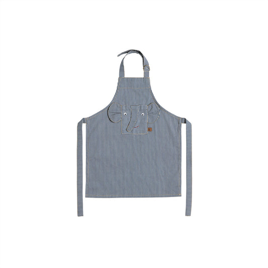 OYOY Mini Schürze "Elefant Striped Denim"