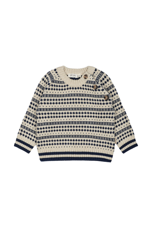 Petit Piao Nordischer Strickpullover