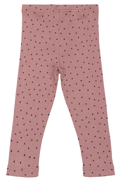 Petit Piao Leggings mit Herzmuster