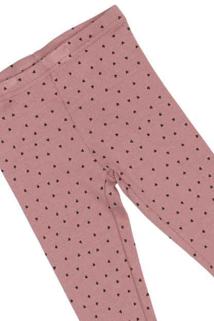 Petit Piao Leggings mit Herzmuster