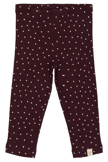 Petit Piao Leggings mit Herzmuster