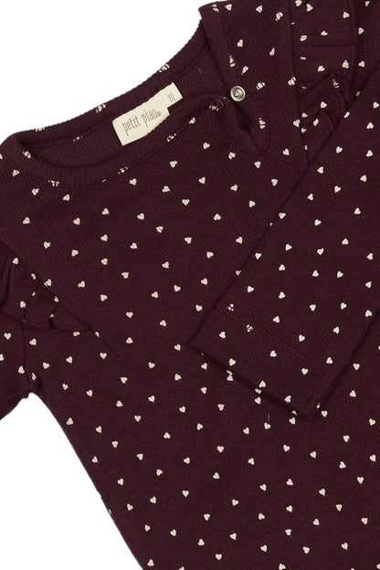 Petit Piao Body mit Herzmuster