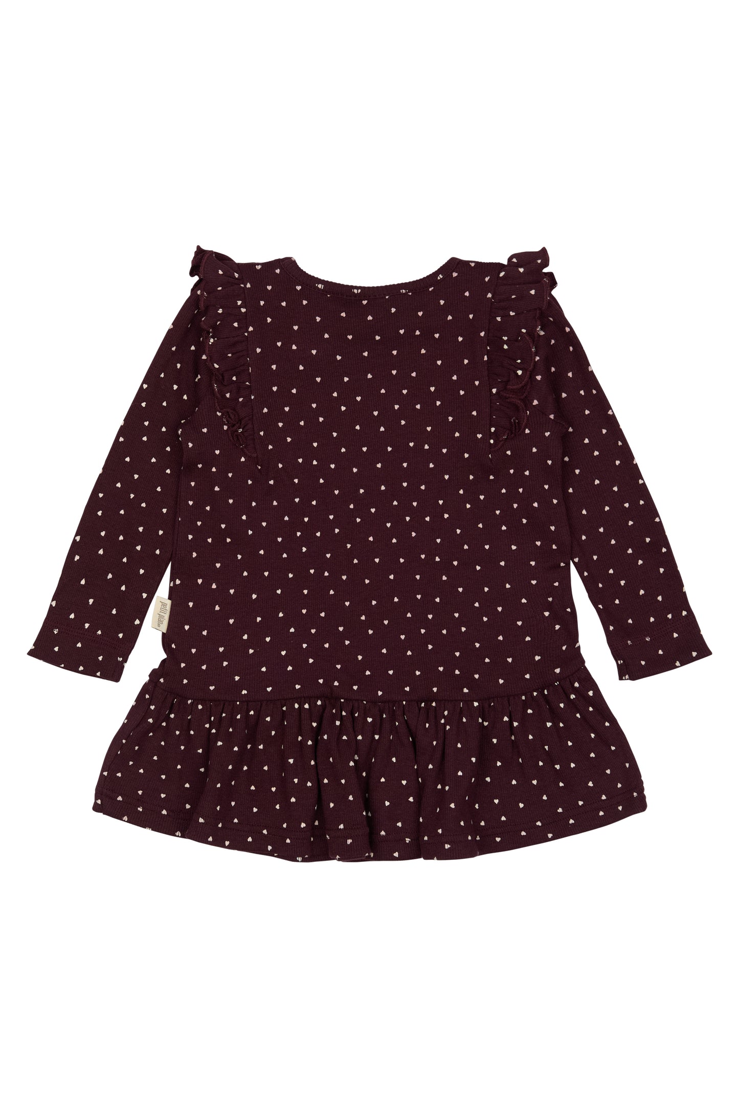 Petit Piao Kleid mit Rüschen und Herzmuster