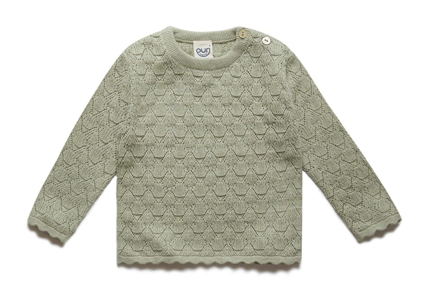 Puri Organic Pullover aus Ajourstrick