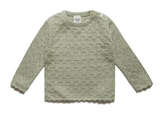 Puri Organic Pullover aus Ajourstrick