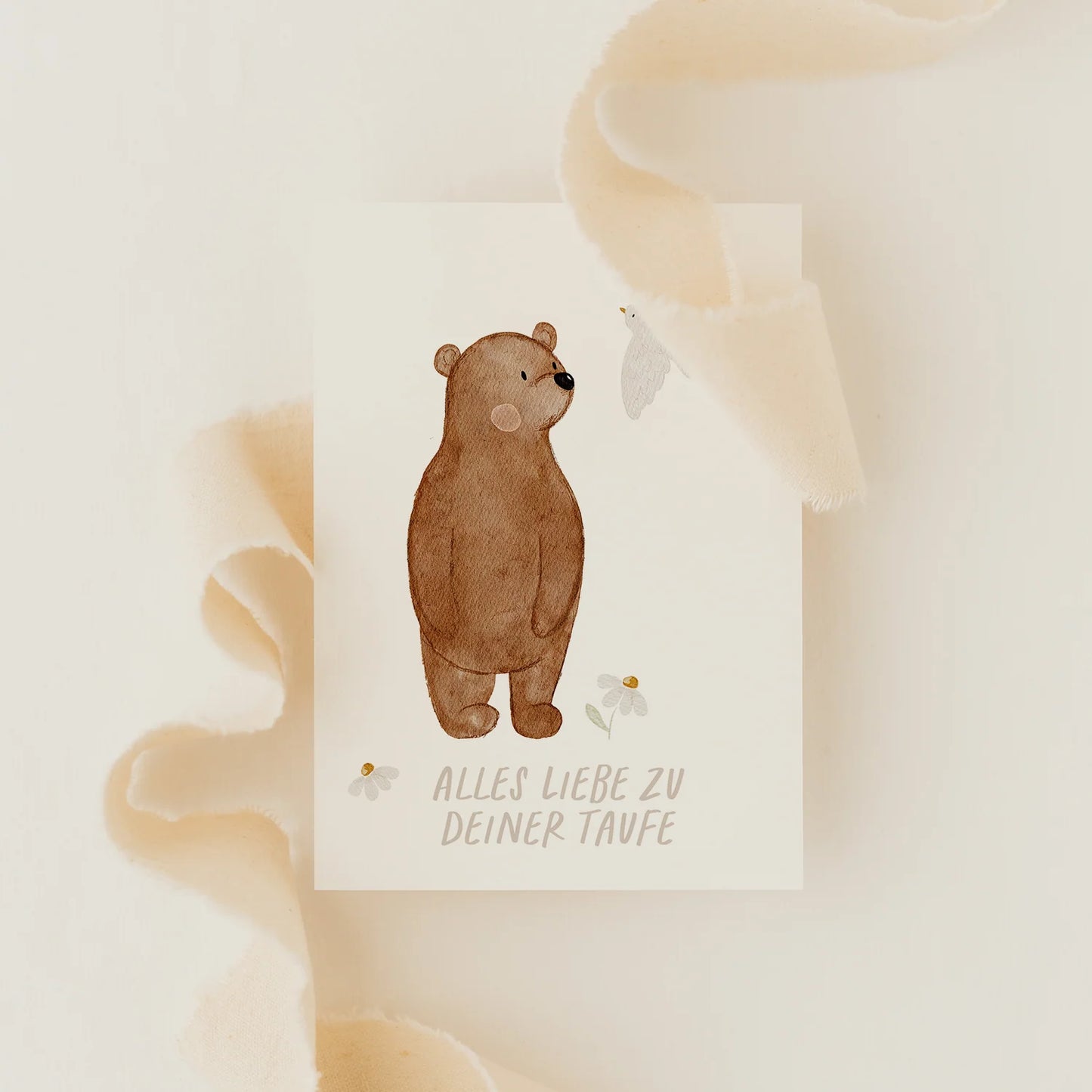 Hej Hanni Postkarte „Taufe-Bär"