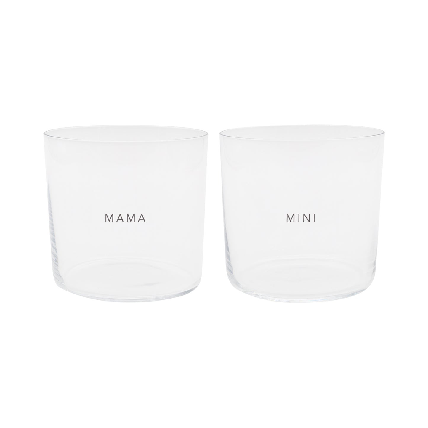 Eulenschnitt Trinkglas "Mama & Mini 2-er Set