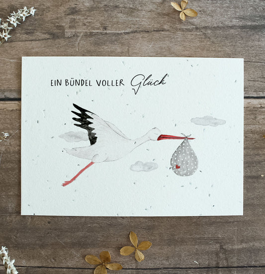 Heylittlegreen Postkarte "Ein Bündel voller Glück"