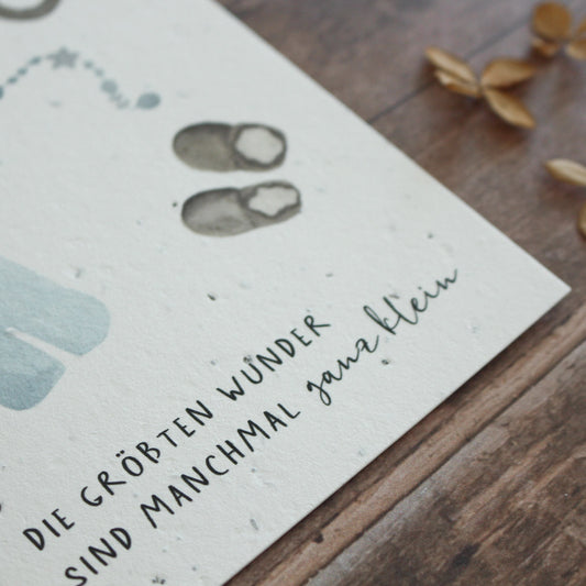 Heylittlegreen Postkarte "Kleines Wunder- Junge"
