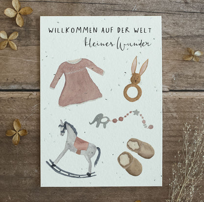 Heylittlegreen Postkarte "Kleines Wunder- Mädchen"