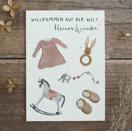 Heylittlegreen Postkarte "Kleines Wunder- Mädchen"