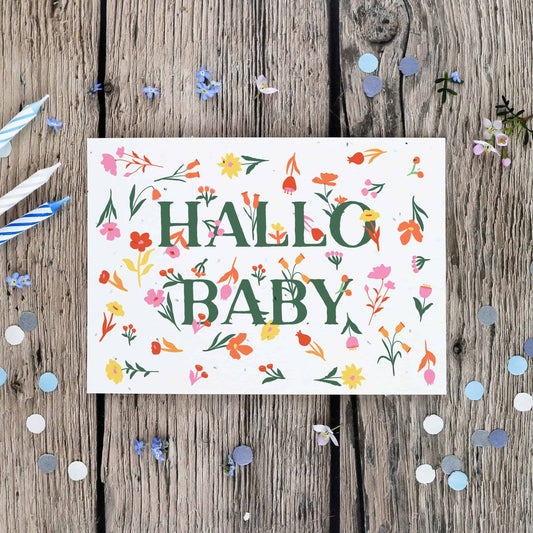 Heylittlegreen Postkarte "Hallo Baby"