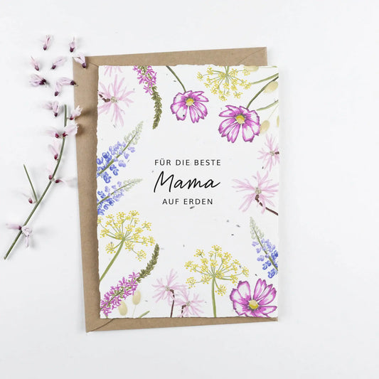 Heylittlegreen Postkarte "Flower Power"
