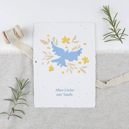 Heylittlegreen Postkarte "Alles Liebe zur Taufe"