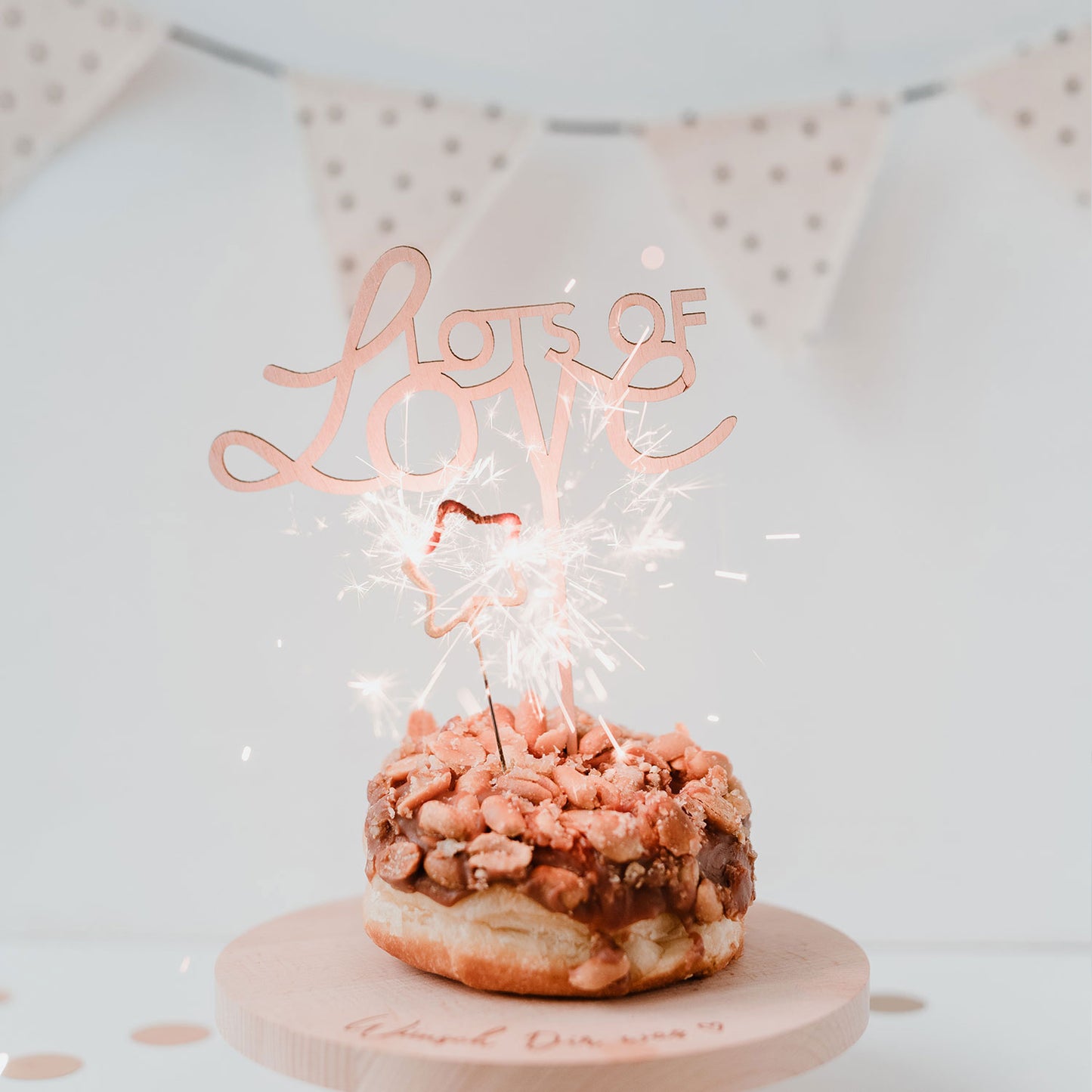 Eulenschnitt Caketopper "Lots of love"
