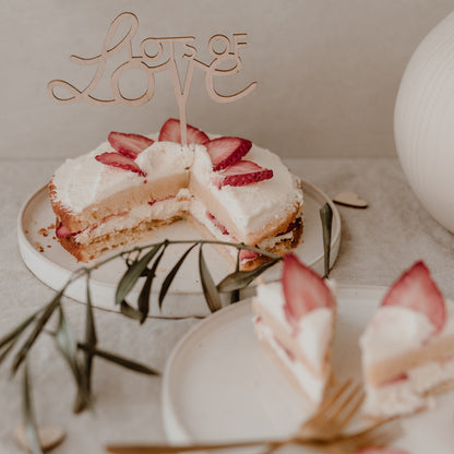 Eulenschnitt Caketopper "Lots of love"