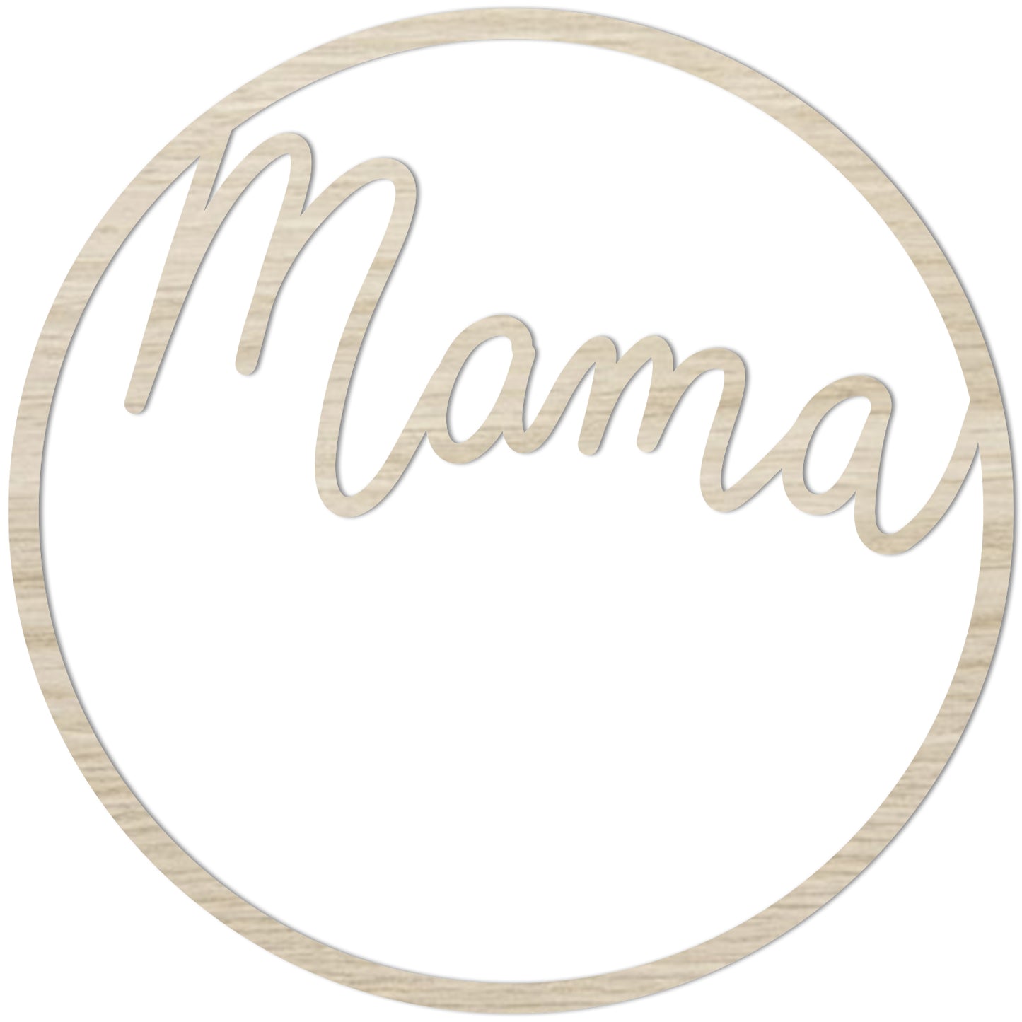 Eulenschnitt Holzkranz "Mama"