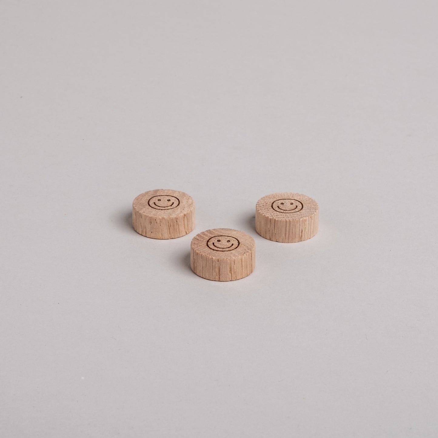 Eulenschnitt Holzmagnet "Smiley" 3-er Set