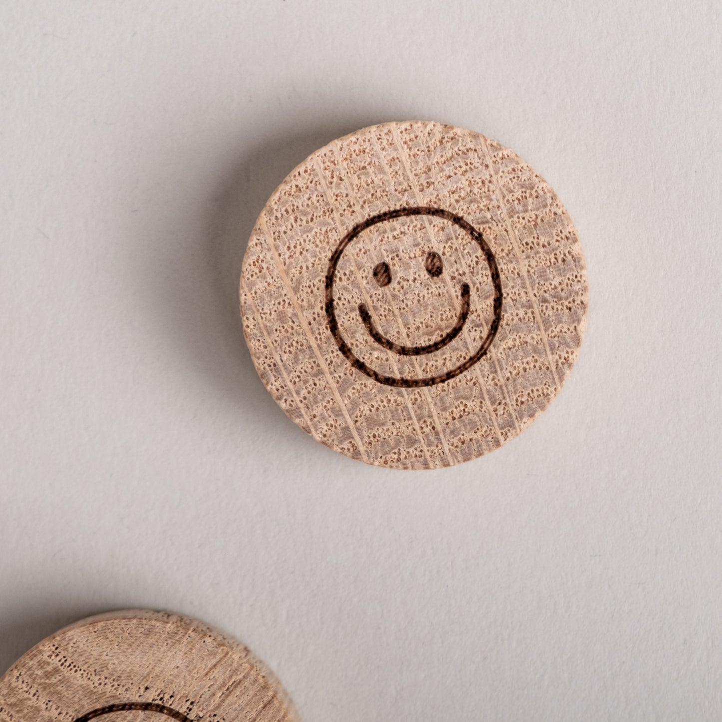 Eulenschnitt Holzmagnet "Smiley" 3-er Set