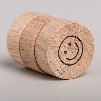 Eulenschnitt Holzmagnet "Smiley" 3-er Set