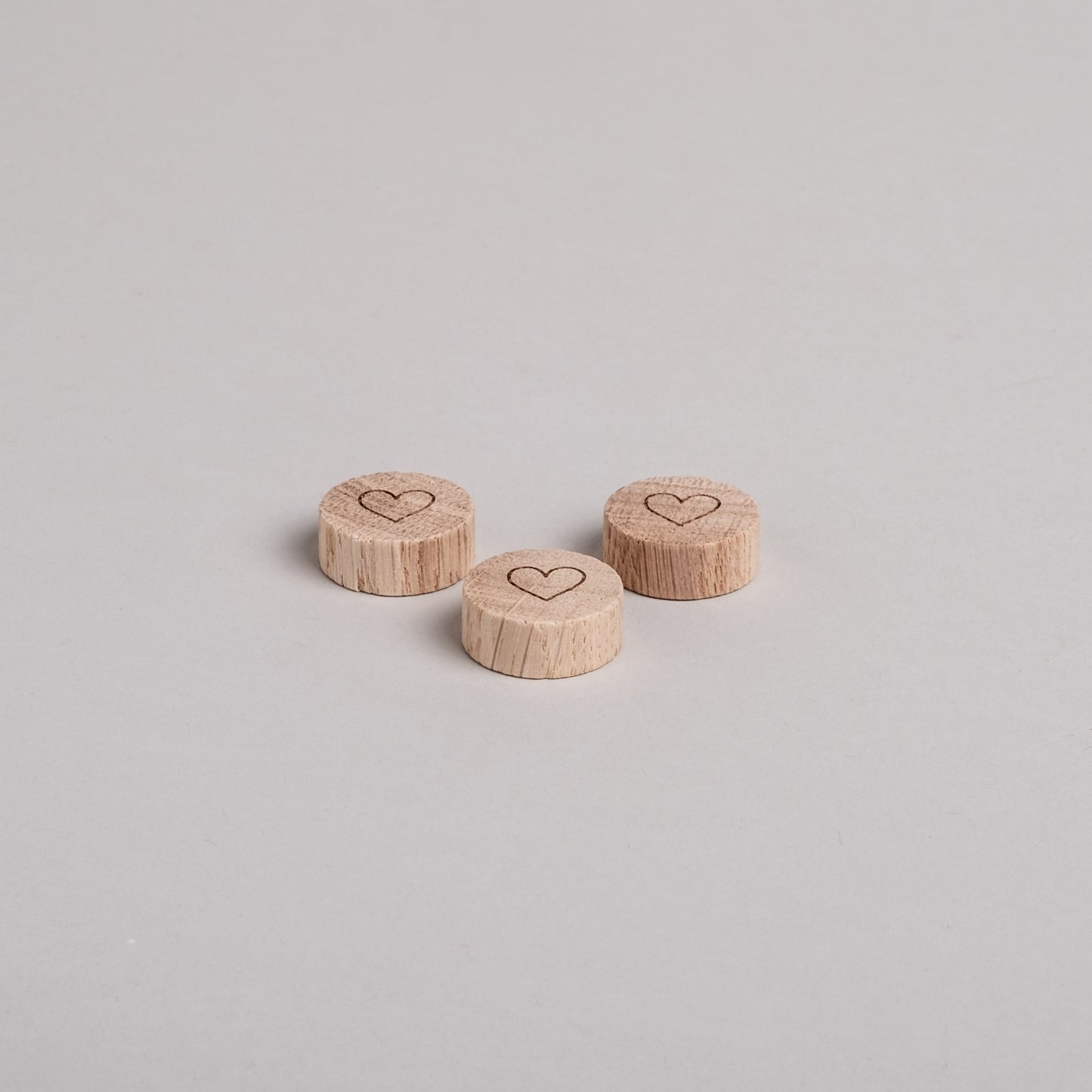 Eulenschnitt Holzmagnet "Herz" 3-er Set