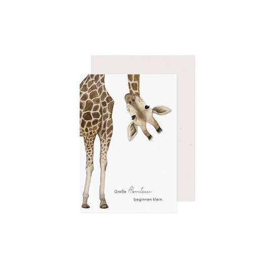Eulenschnitt Klappkarte "Giraffe"