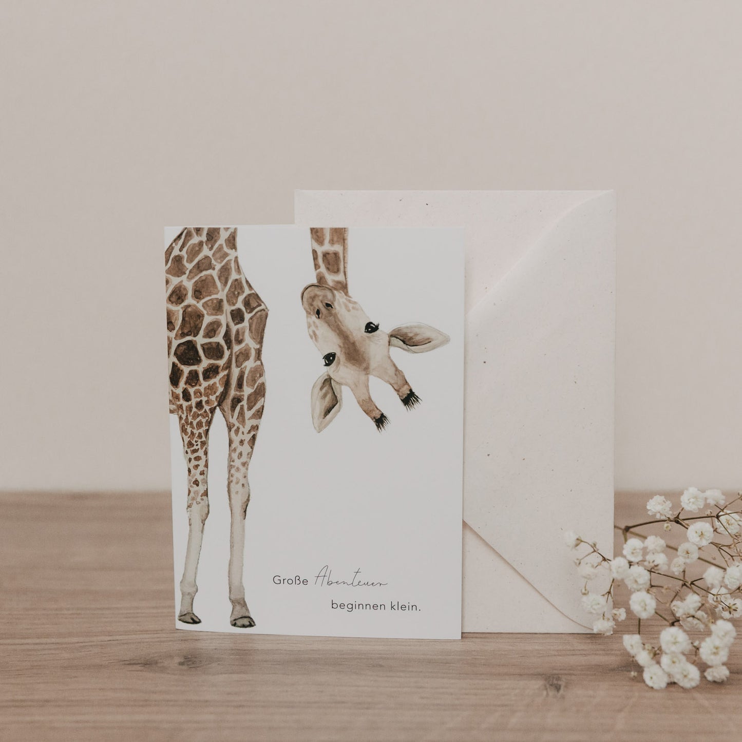 Eulenschnitt Klappkarte "Giraffe"