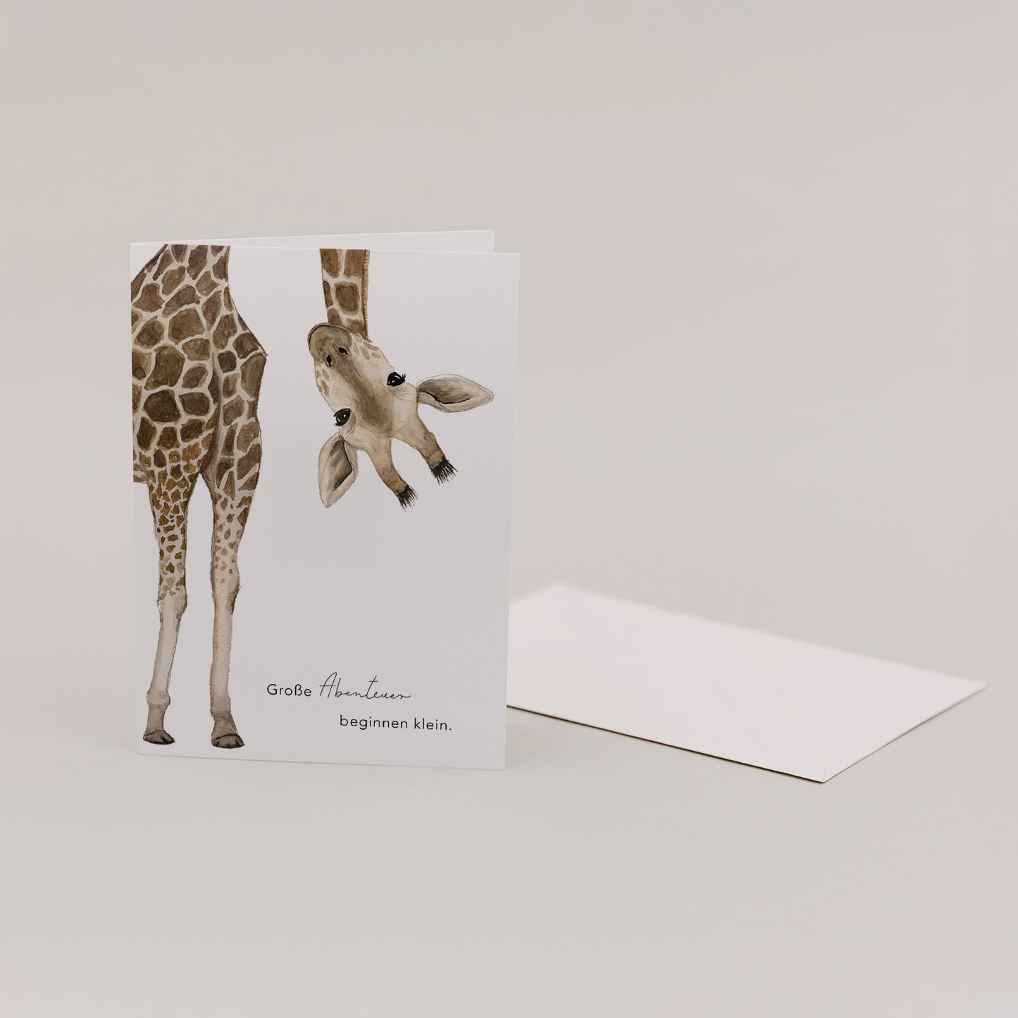 Eulenschnitt Klappkarte "Giraffe"